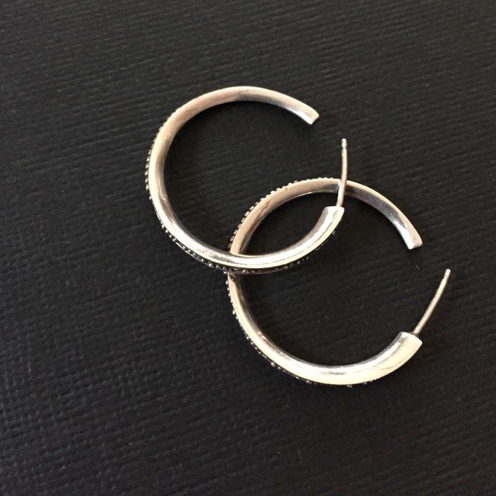 Lois Hill Silver Hoop Earrings